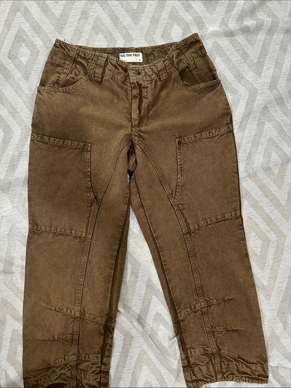 We The Free Brown Cargo Trousers